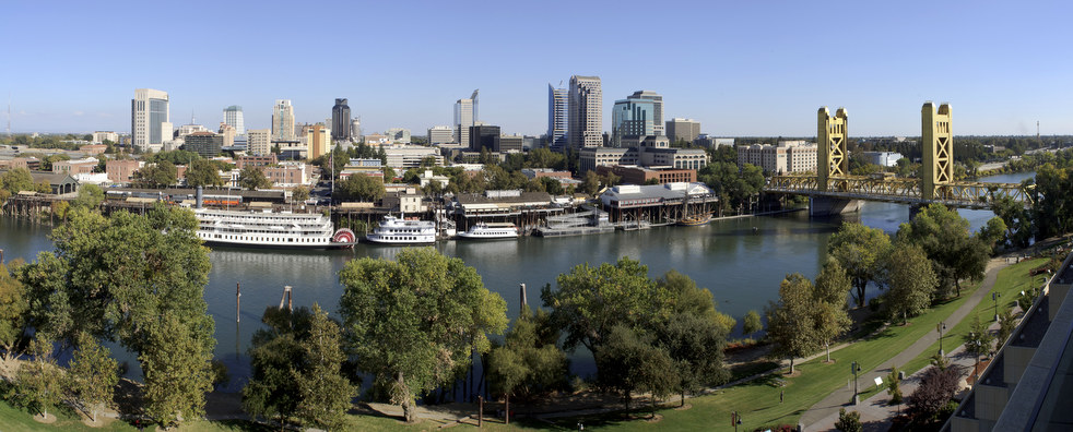 Downtown Sacramento with Sacramento River at on Tuesday October 9, 2012 in Sacramento, Calif.